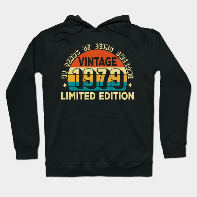 41 Years Of Being Awesome Vintage 1979 Hoodie by M2M